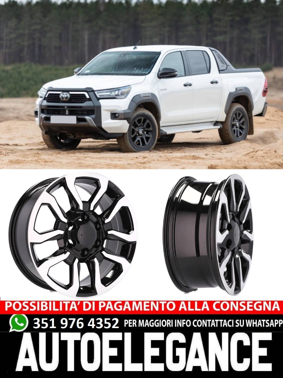 CERCHI CERCHIO IN LEGA 17" Adatto per VW CHEVROLET DAEWOO GMC ISUZU LEXUS NISSAN OPEL SSANGYONG TOYOTA