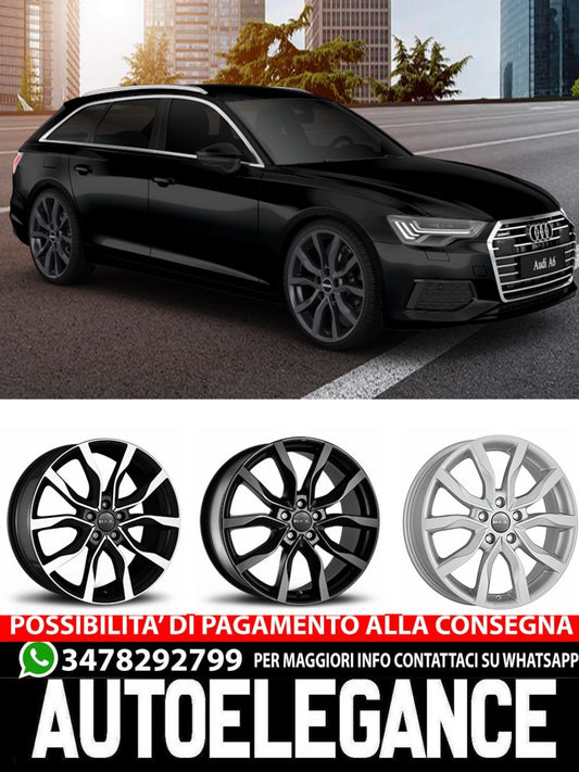 CERCHI CERCHIO IN LEGA 17" 18" 19" 20" 21" Adatto per AUDI A6 MAK KOLN NERO