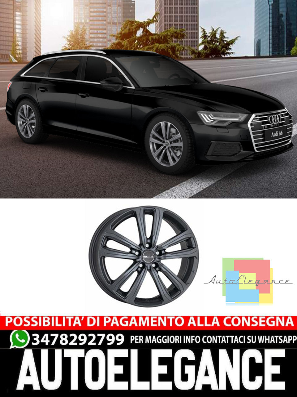 CERCHI CERCHIO IN LEGA 18" Adatto per AUDI A6 MAK MAGMA TITANIO