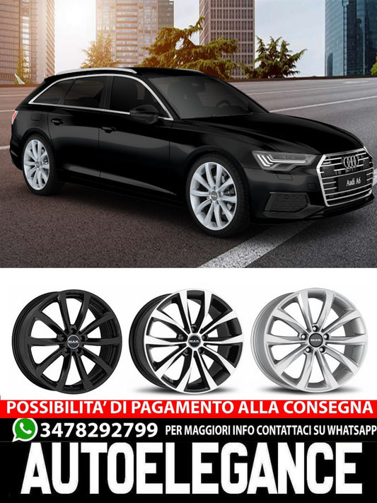 CERCHI CERCHIO IN LEGA 17" 18" 19" 20" Adatto per AUDI A6 MAK RAPP WOLF NERO