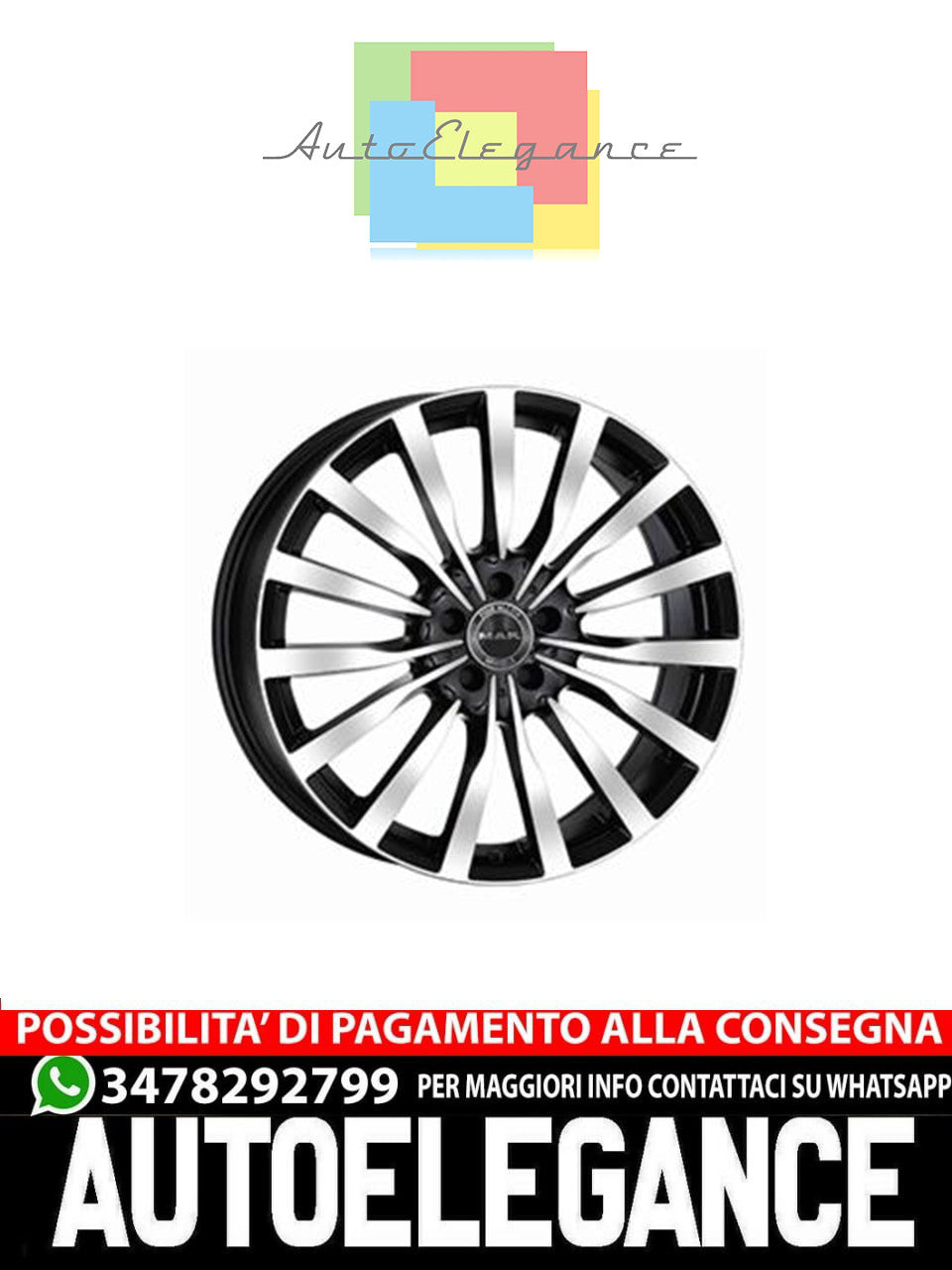 CERCHI CERCHIO IN LEGA 17" 18" 19" 20" Adatto per AUDI A6 MAK KRONE NERO