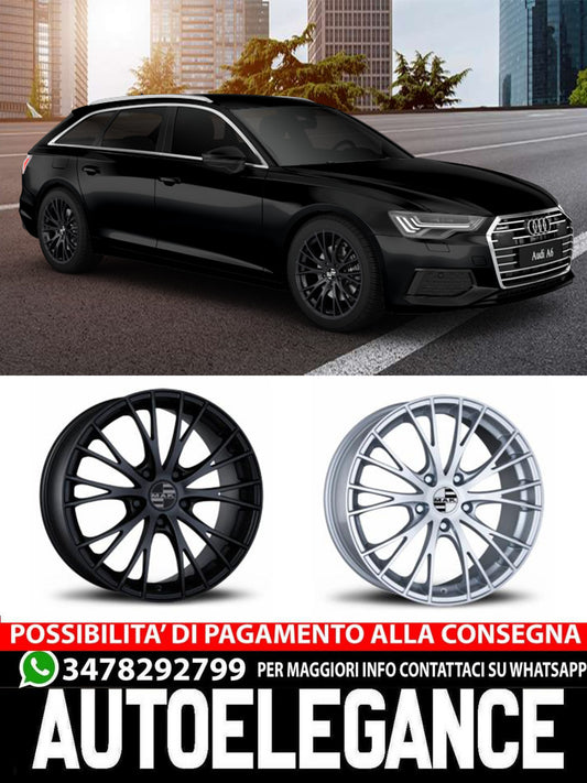 CERCHI CERCHIO IN LEGA 18" 19" 20" Adatto per AUDI A6 MAK RENNEN NERO SILVER