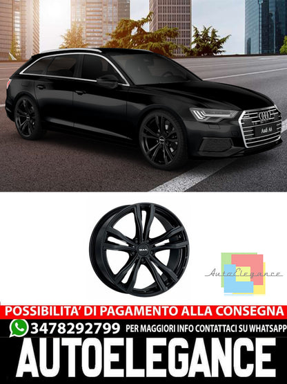 CERCHI CERCHIO IN LEGA 21" Adatto per AUDI A6 MAK X-MODE NERO LUCIDO