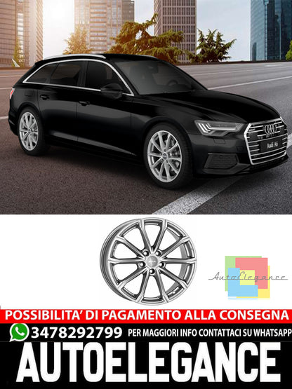 CERCHI CERCHIO IN LEGA 17" 18" 19" Adatto per AUDI A6 MAK DAVINCI NERO LUCIDO