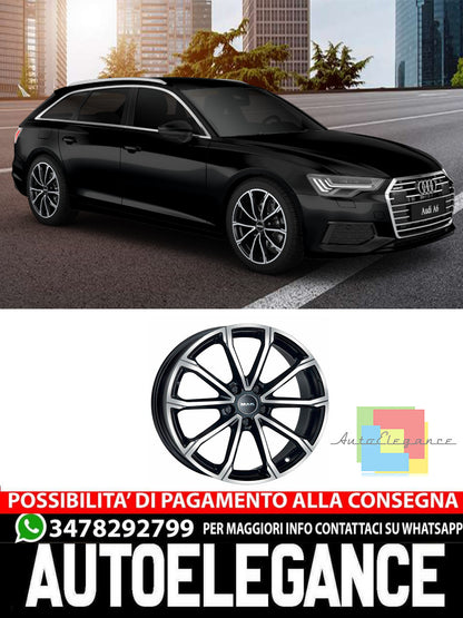 CERCHI CERCHIO IN LEGA 17" 18" 19" Adatto per AUDI A6 MAK DAVINCI NERO LUCIDO