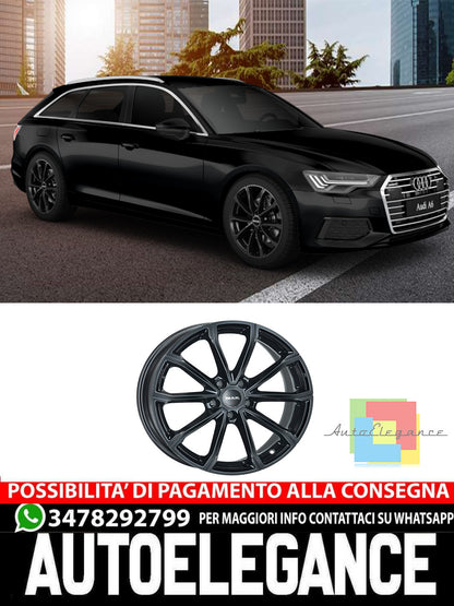 CERCHI CERCHIO IN LEGA 17" 18" 19" Adatto per AUDI A6 MAK DAVINCI NERO LUCIDO