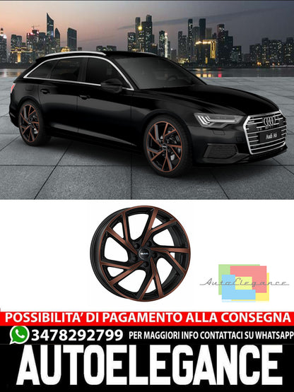 CERCHI CERCHIO IN LEG 17" 18"19" 20" Adatto per AUDI A6 MAK KASSEL NERO LUCIDO