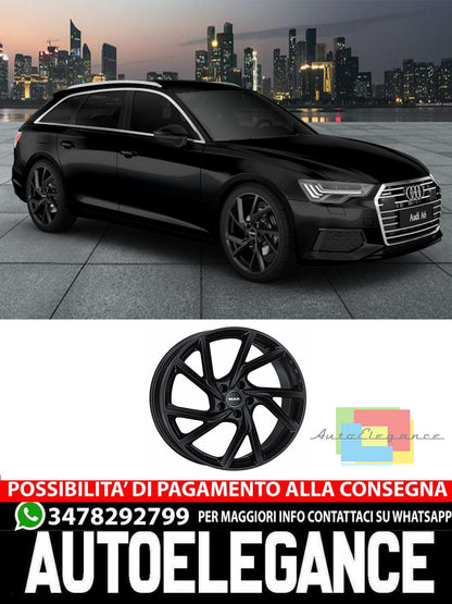 CERCHI CERCHIO IN LEG 17" 18"19" 20" Adatto per AUDI A6 MAK KASSEL NERO LUCIDO