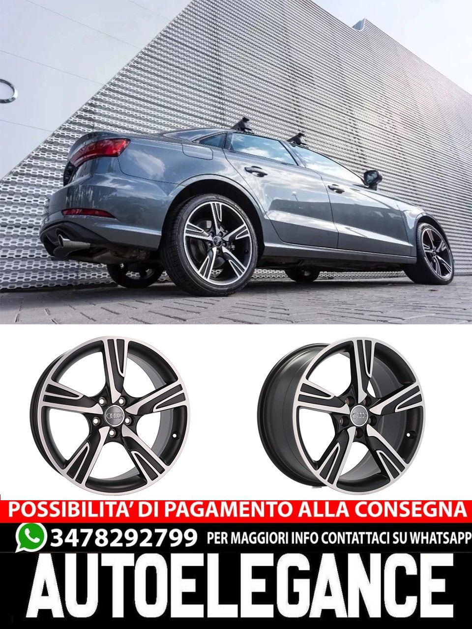 CERCHI CERCHIO IN LEGA 18" Adatto per AUDI VW BMW CUPRA FORD INFINITI MERCEDES