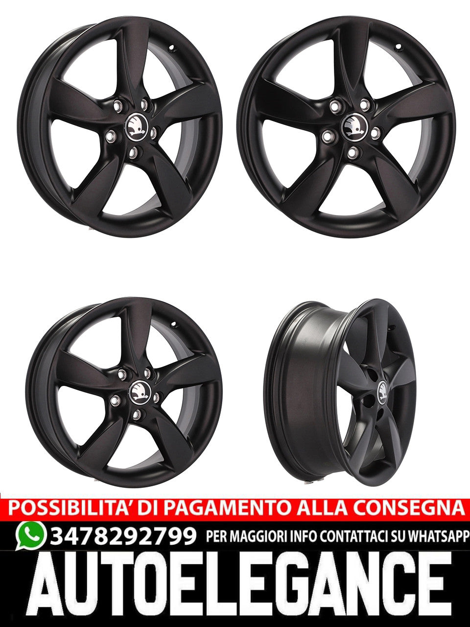 CERCHI CERCHIO IN LEGA 17" Adatto per VW AUDI CUPRA FORD SEAT SKODA