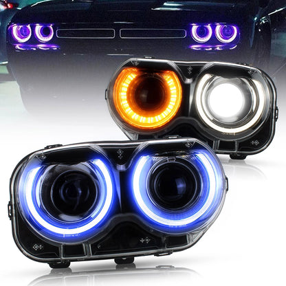 Fari LED RGB per Dodge Challenger 2015-2019 (lampadine non incluse)