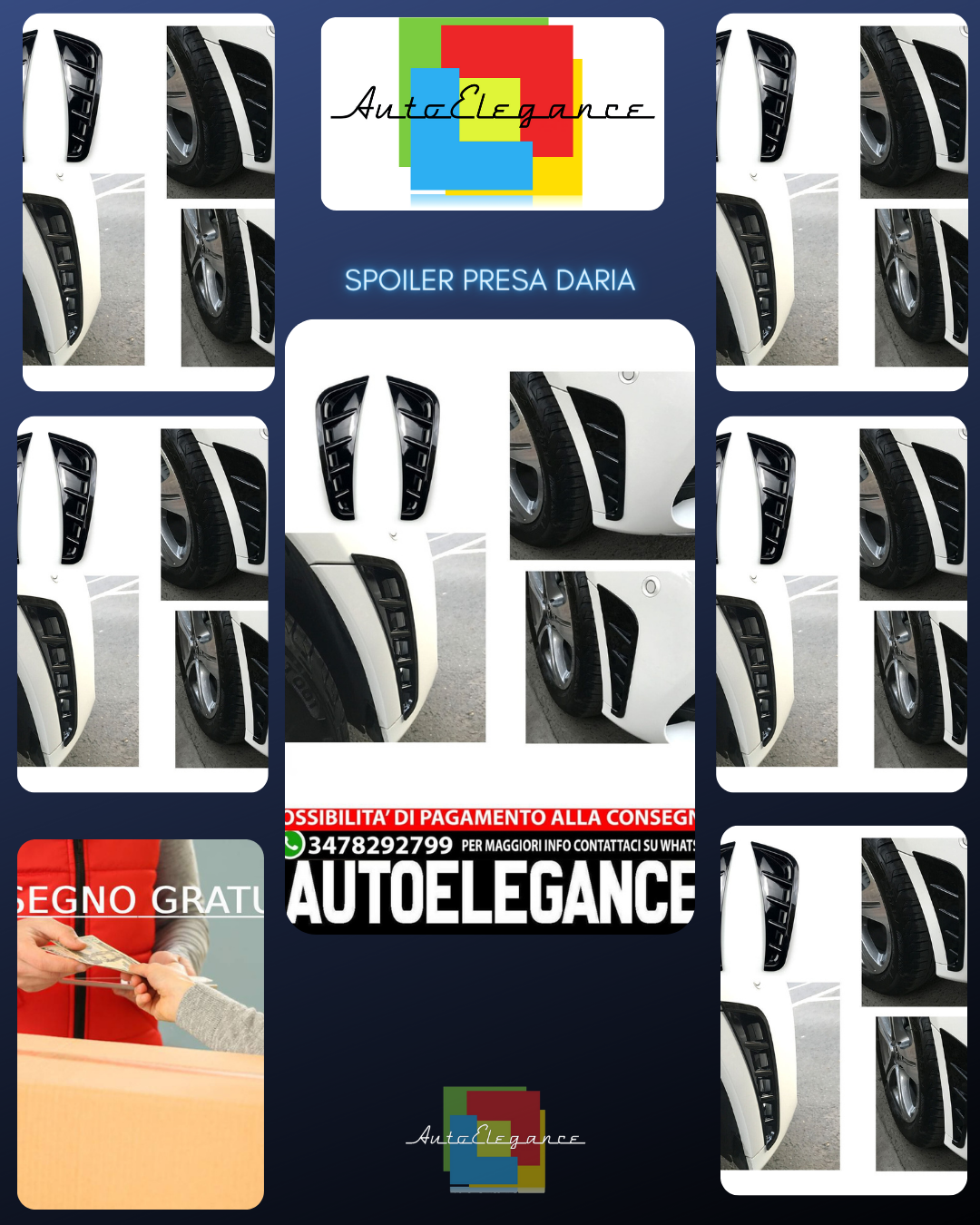 AMG LOOK AIR INTAKE VENTILATION AIR INTAKE FRONT SPOILER for Mercedes 