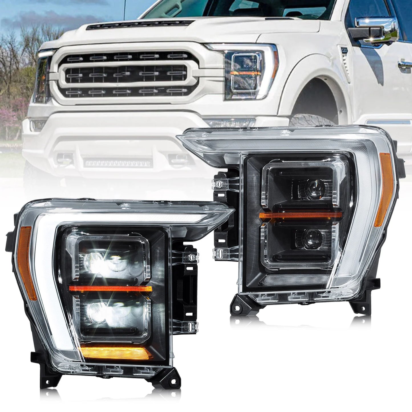 Proiettore LED Healights per Ford F150 2021-2023 quattordicesima generazione