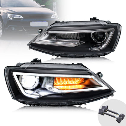 Double Beam Headlights for Volkswagen Jetta / Sagitar (NOT GLI) 2012-2018 (Bulbs Not Included) 