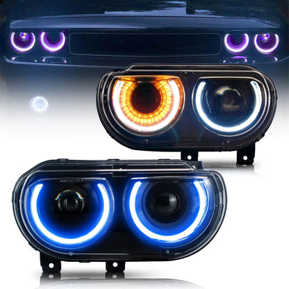 Fari a doppio raggio RGB per Dodge Challenger 2008-2014