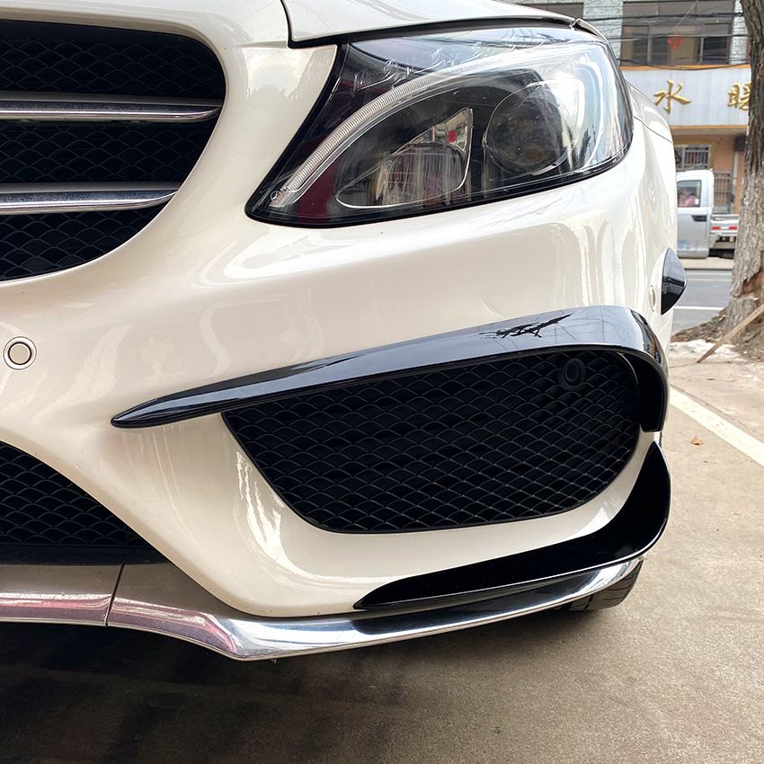 6523⭐AERO FLAPS ADATTO PER MERCEDES W205 CLASSE C AMG LINE (VOR FACELIFT)⭐