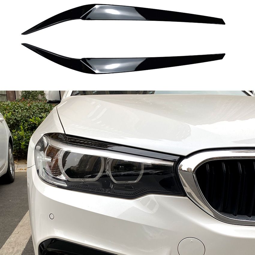 6451⭐Coprifari Evil Eye Nero Lucido per BMW Serie 5 G30 G31 17-20 (pre-LCI)⭐