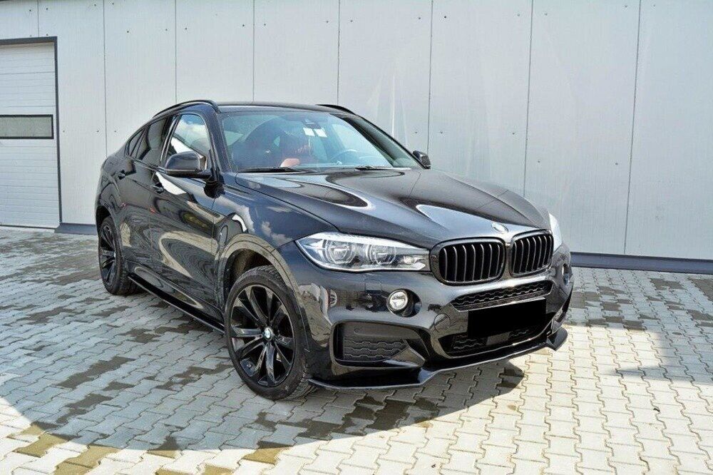 SPLITTER suitable for BMW F16 2014+ X6 Series Front Lip AM Sport Gloss Black