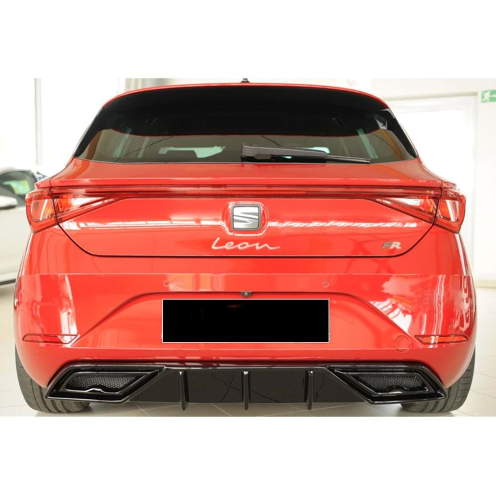 2252🔥DIFFUSORE PER SEAT LEON MK4 – PIANO BLACK VACUUM PLASTIC 2020+🔥