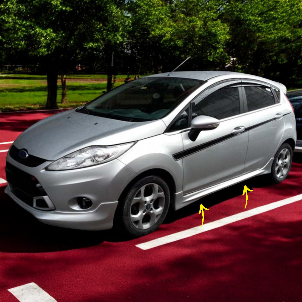 💥0864 MINIGONNE LATERALI FORD FIESTA 5 PORTE 08-17 SOTTO PORTA LOOK ST 💥