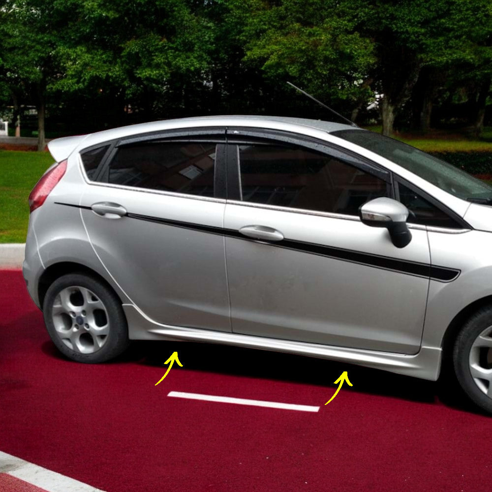 💥0864 MINIGONNE LATERALI FORD FIESTA 5 PORTE 08-17 SOTTO PORTA LOOK ST 💥