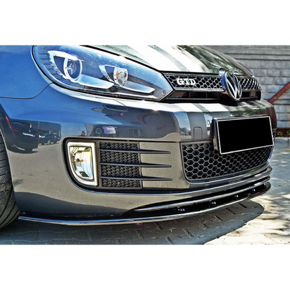 ✨SPLITTER ADATTO PER Golf 6 GTI Max V2 Piano Black Vacuum Plastic 2008-2012✨