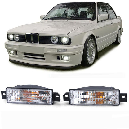 Coppia Frecce Anteriori Cristallo con Luce di Posizione per BMW Serie 3 E30