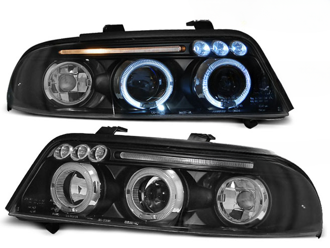 FARI ANTERIORI ANGEL EYES NERO ADATTI COMPATIBILI PER AUDI A4 01.99-09.00
