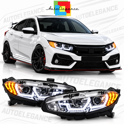 ART.11130 FARI ANTERIORI ADATTO PER HONDA CIVIC X 16-21 LED