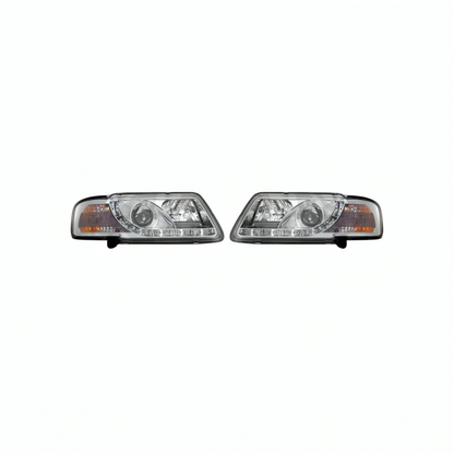 🔥SET FARI ANTERIORE  ADATTO PER AUDI A3 96-99 VETRO TRASPARENTE/CROMO🔥