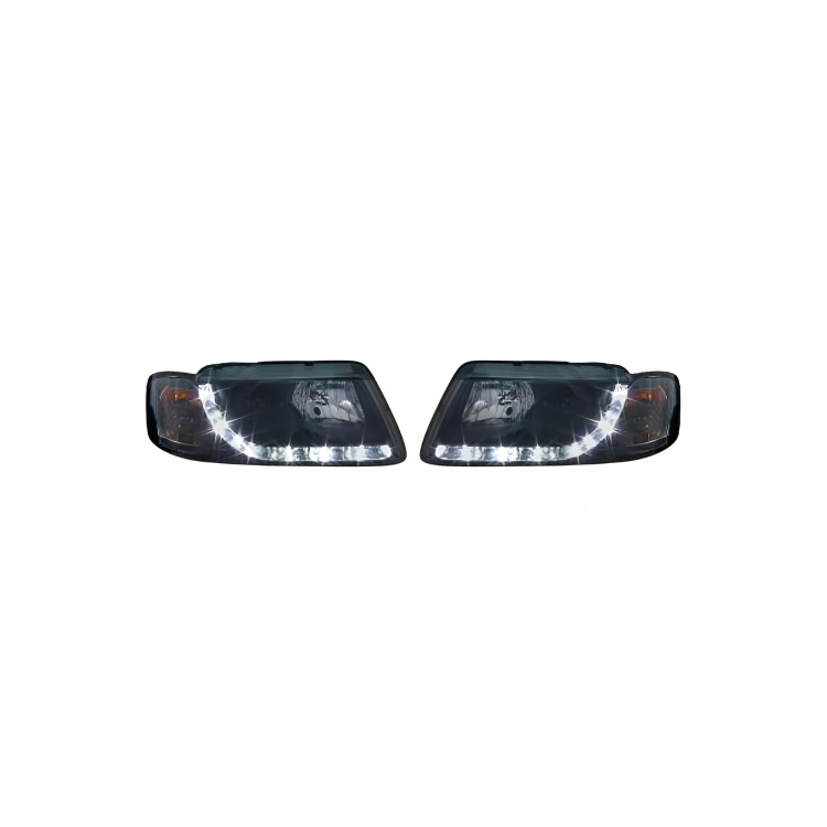 🔥SET FARI ANTERIORE  ADATTO PER AUDI A3 1996-1999 VETRO TRASPARENTE/CROMO🔥