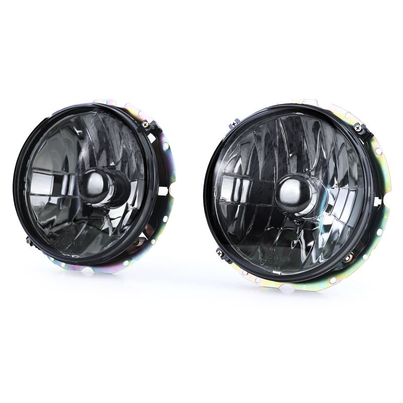 Coppia Fari Anteriori Nero Smoke per VW Golf I e Golf I Cabrio