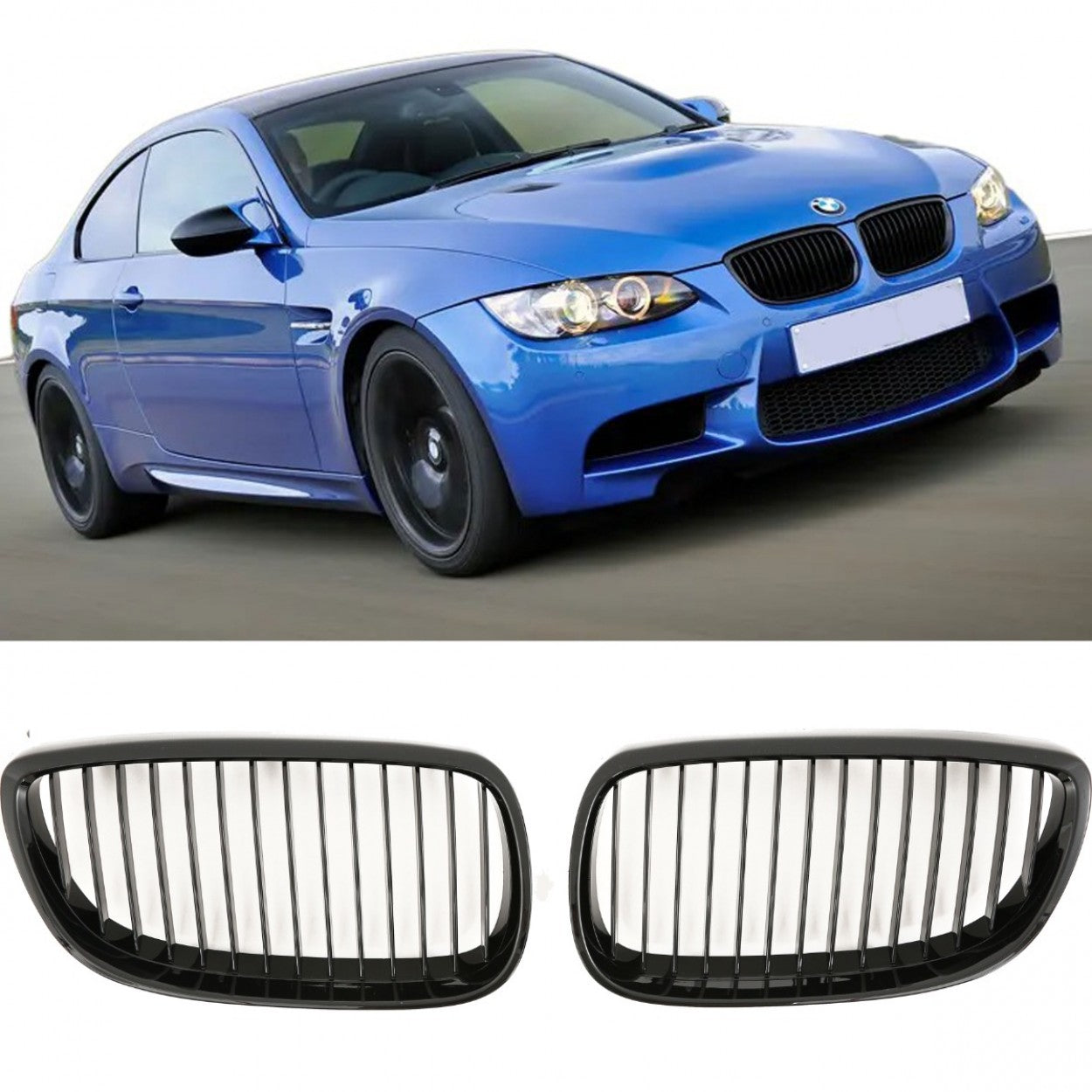 💫ART.7377 GRIGLIA SPORTIVA NERO LUCIDO per BMW E92 / E93 06-10💫
