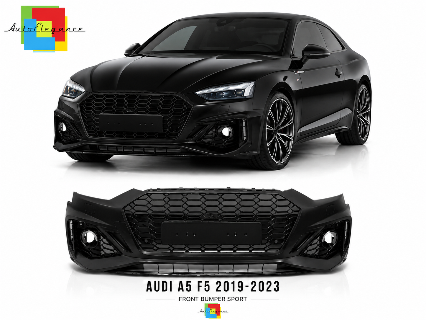 💫ART.10314 PARAURTI ANTERIORE 'SPORT' PDC PER AUDI A5 F5 19-23💫