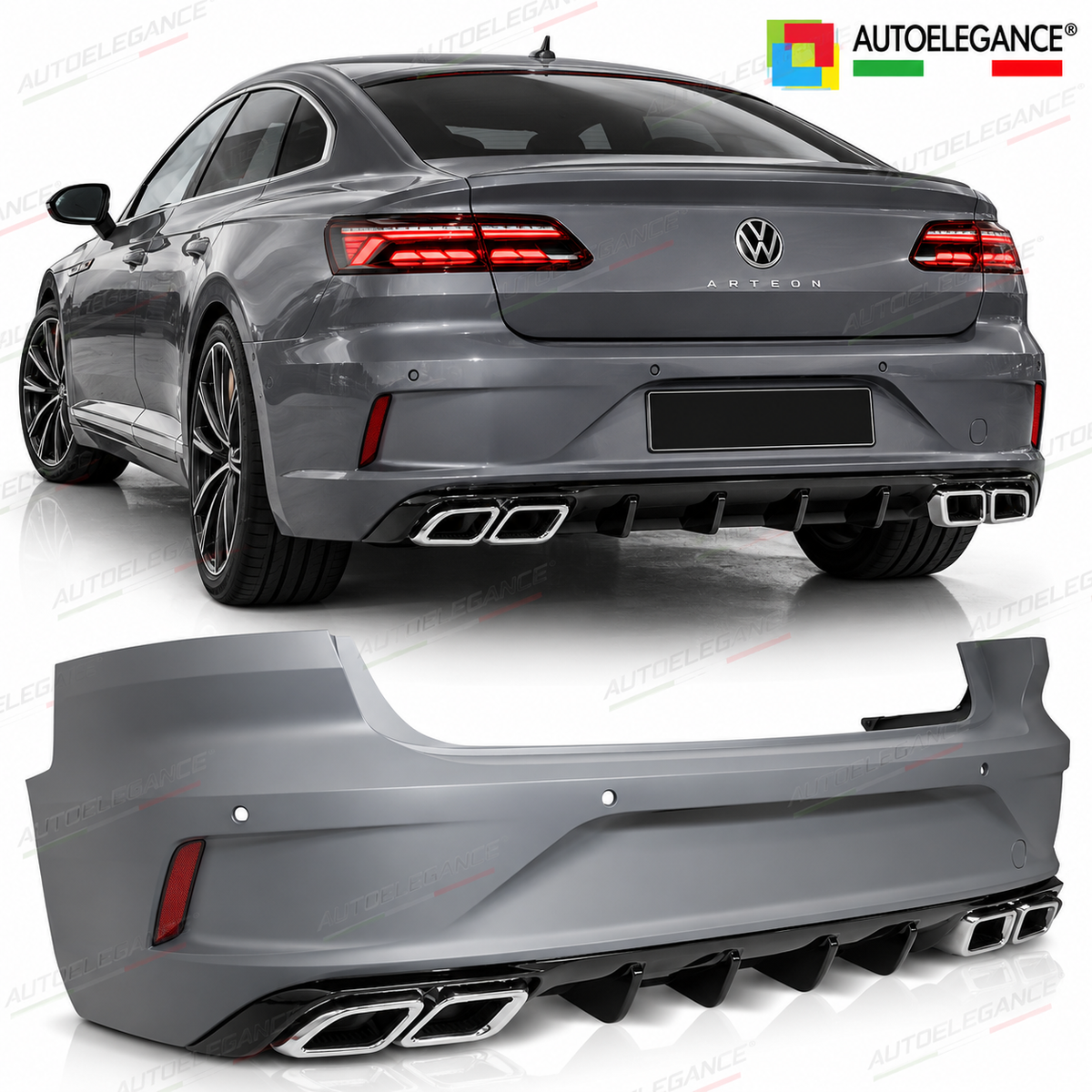 Paraurti posteriore look sportivo con PDC ADATTO PER VW Arteon (2017-2024)