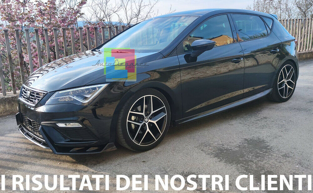 SPLITTER ADATTO PER SEAT LEON 5F FL 2017-2020 FR LOOK NERO LUCID DESIGN SPORTIVO