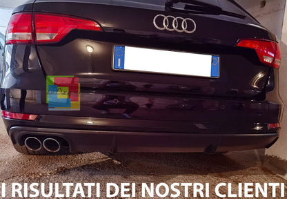 REAR BUMPER DIFFUSER FOR AUDI A4 B9 8W 2015-2018 MATT BLACK ABS 