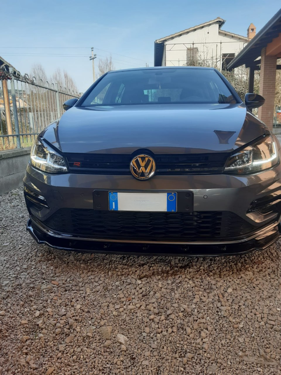 SPLITTER 3 PZ ADATTO PER VW GOLF 7 GOLF 7.5 GTI GTD RLINE NERO LUCIDO