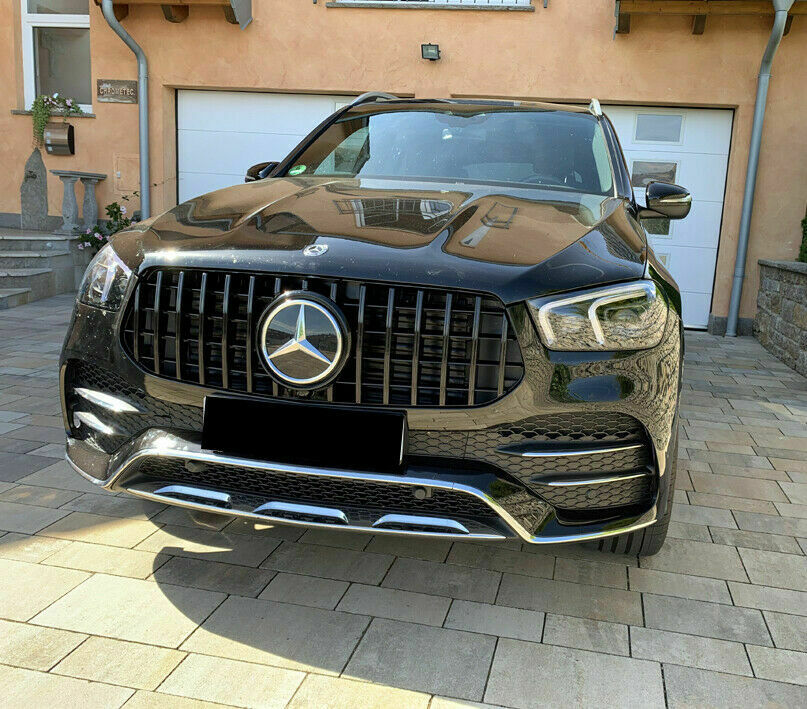 ⭐GRIGLIA ANTERIORE MERCEDES GLE W167 C167 2019+ MASCHERINA NERA PANAMERICANA⭐