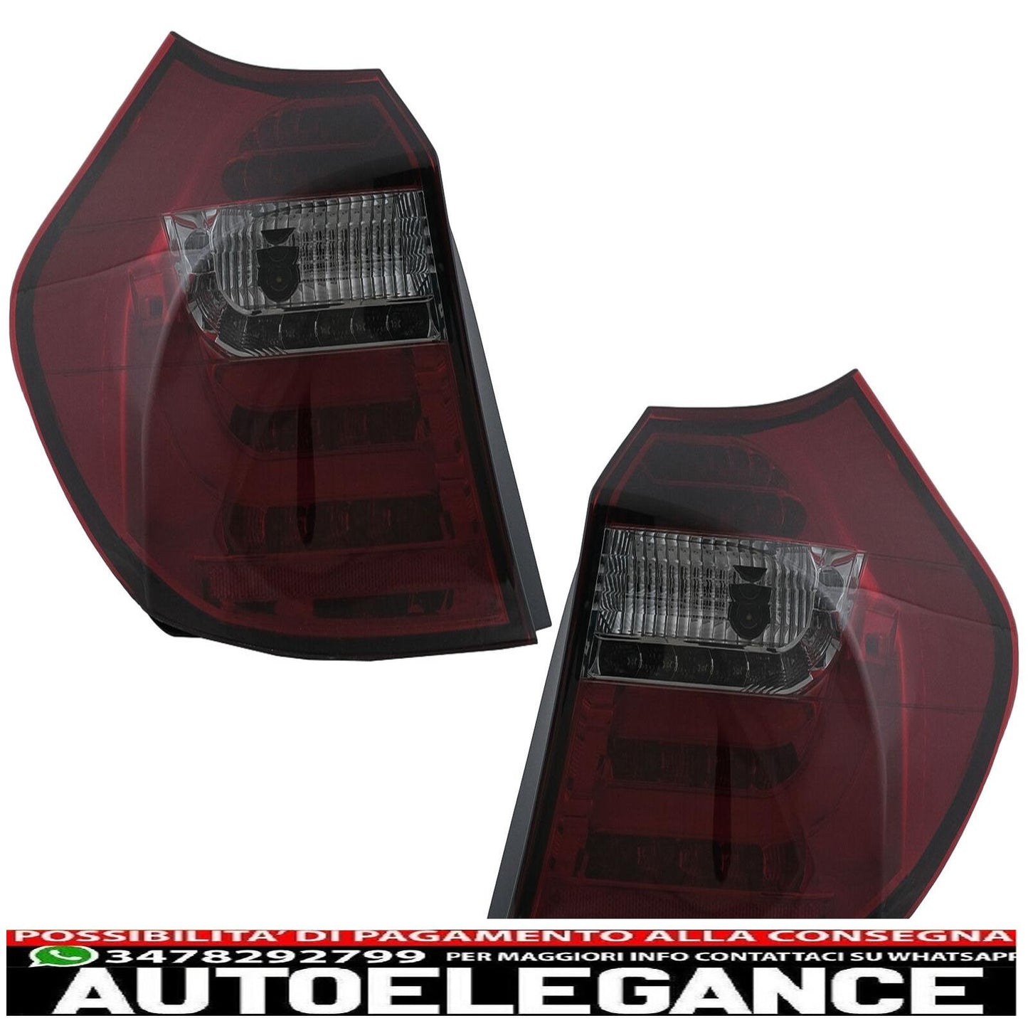 LED Light Bar Rear Lights For BMW 1 Series E81 E87 04-08.07 Smoke Red 