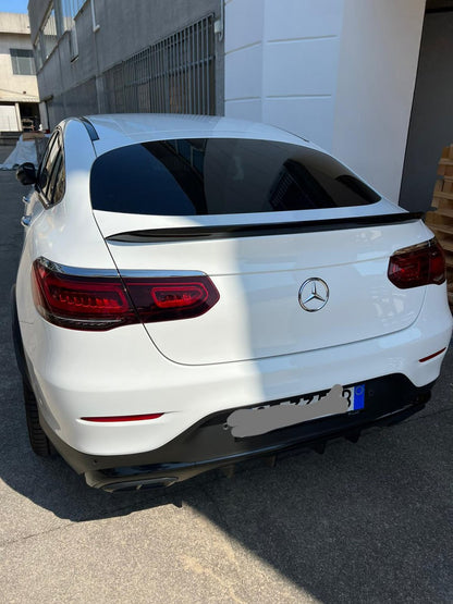 SPOILER POSTERIORE ADATTO PER MERCEDES GLC COUPE C253 2015+ LOOK NERO LUCIDO ABS