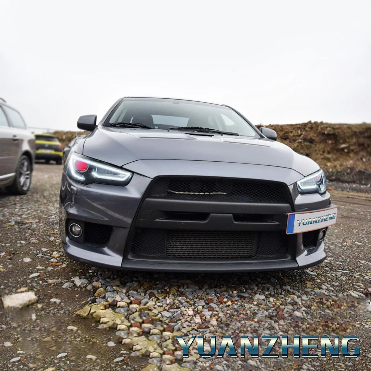 Fari per proiettori Demon Eye per Mitsubishi Lancer EVO X 2008-2018 (proiettore a doppio raggio. Versioni LHD e RHD)