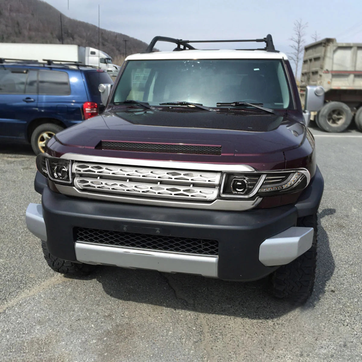Fari a LED per Toyota Fj Cruiser con griglia 2007-2015 con indicatori sequenziali (lampadine non incluse)