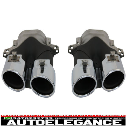 Diffuser for Mercedes E C238 A238 Sport Line 16-19 E53 Look Exhaust Silver - show original titleOriginal textDiffusor für Mercedes E C238 A238 Sport Line 16-19 E53 Look Auspuff Silber