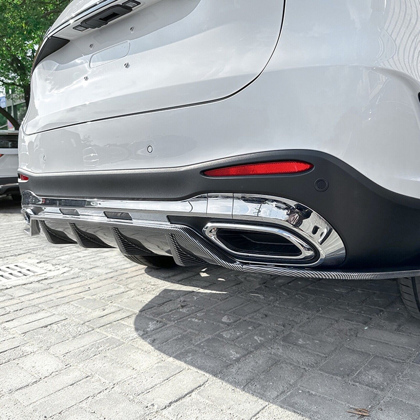 DIFFUSORE POSTERIORE ADATTO PER MERCEDES-BENZ GLC X254 LOOK CARBONIO