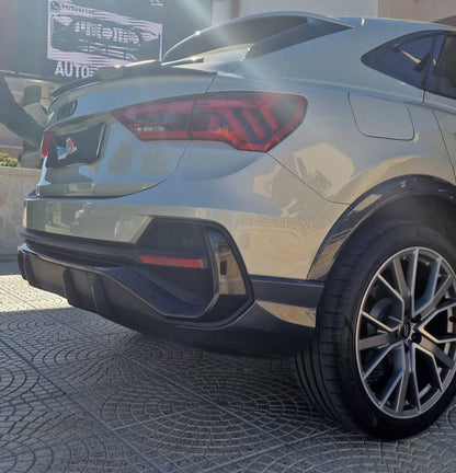 BOOT SPOILER SUITABLE FOR AUDI Q3 SPORTBACK 2019+ GLOSSY BLACK RSQ3 LOOK
