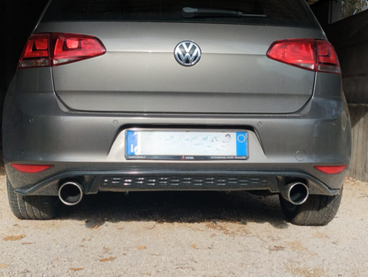 DIFFUSORE ADATTO PER VW GOLF 7 2012-2017 LOOK GTI 1+1 DESIGN NERO LUCIDO