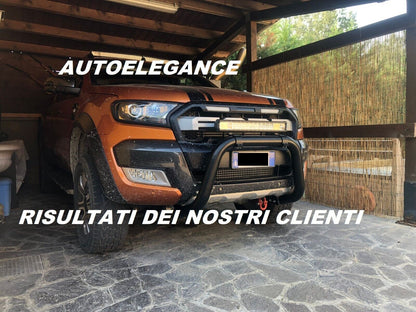 BULLBAR ADATTO PER FORD RANGER T6 2015+ NERO OPACO AUTOELEGANCERICAMBI