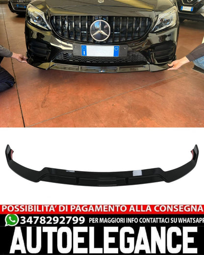 SPLITTER ADATTO PER MERCEDES CLASSE C W205 (2019-2021) NERO LUDICO LOOK SPORTIVO