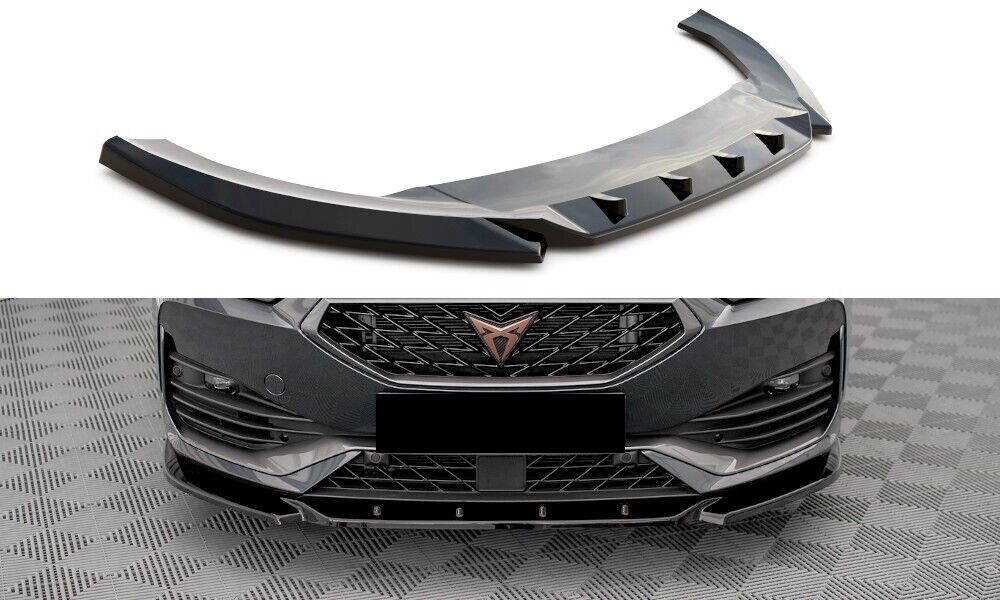 SPLITTER ADATTO PER SEAT CUPRA LEON 2020+ DESIGN SPORTIVO LOOK NERO LUCIDO